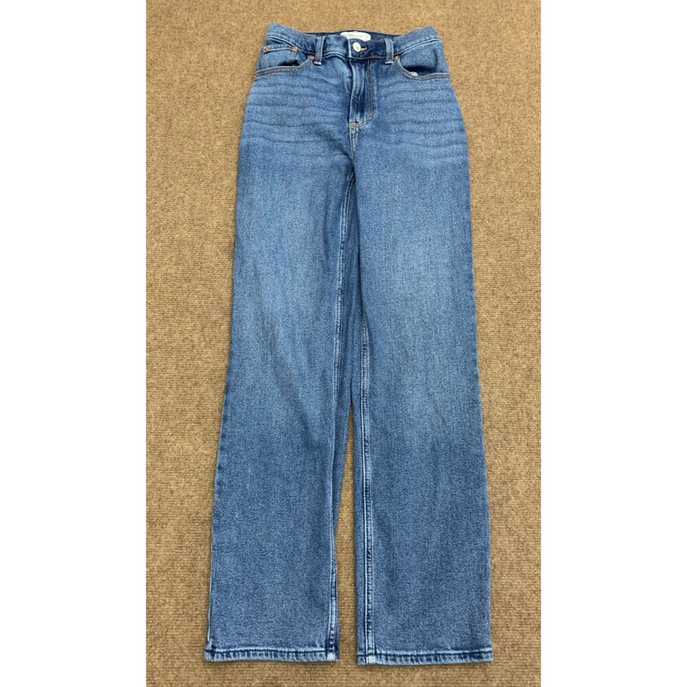Abercrombie & Fitch Jeans Womens 0 90s Straight High Rise Whiskered Denim